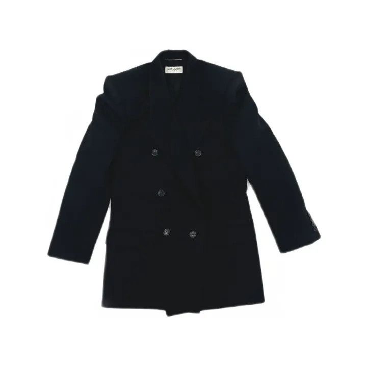 Saint Laurent Paris Saint Laurent Black Double-Breasted Jacket 0079 Size S / US 4 / IT 40 - 2 Thumbnail