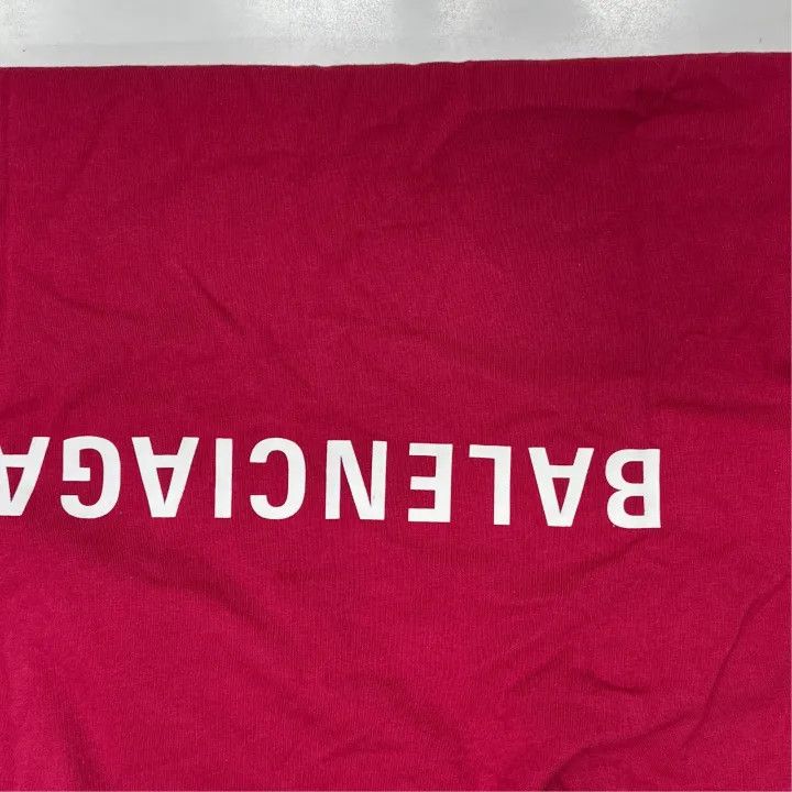 Balenciaga Balenciaga Red Graphic Logo T-Shirt for Women 0079 Size M / US 6-8 / IT 42-44 - 4 Thumbnail