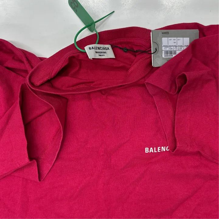 Balenciaga Balenciaga Red Graphic Logo T-Shirt for Women 0079 Size M / US 6-8 / IT 42-44 - 5 Thumbnail