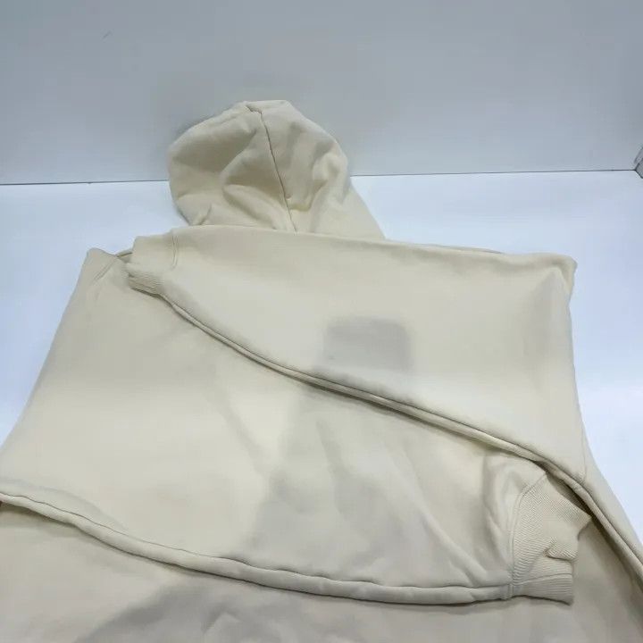 Balenciaga Balenciaga Ivory Logo Embroidered Long Sleeve Hoodie 0079 Size S / US 4 / IT 40 - 12 Thumbnail