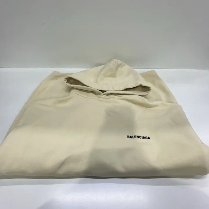 Balenciaga Balenciaga Ivory Logo Embroidered Long Sleeve Hoodie 0079 Size S / US 4 / IT 40 - 11 Thumbnail