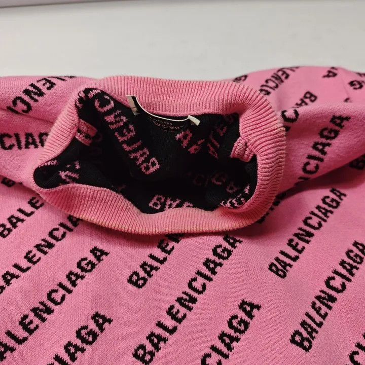 Balenciaga Balenciaga SS22 Pink Logo Sweater for Women 0079 Size XS / US 0-2 / IT 36-38 - 11 Thumbnail