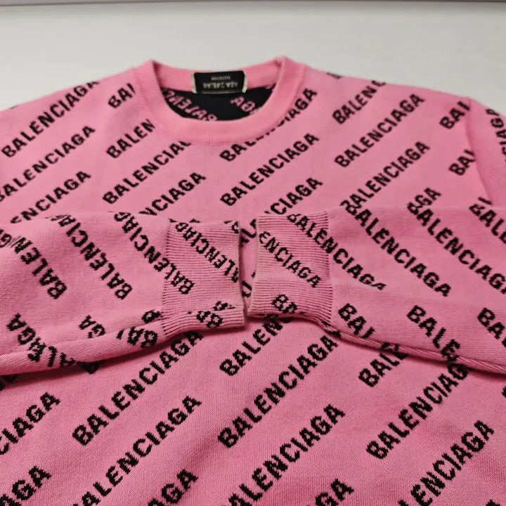 Balenciaga Balenciaga SS22 Pink Logo Sweater for Women 0079 Size XS / US 0-2 / IT 36-38 - 12 Thumbnail