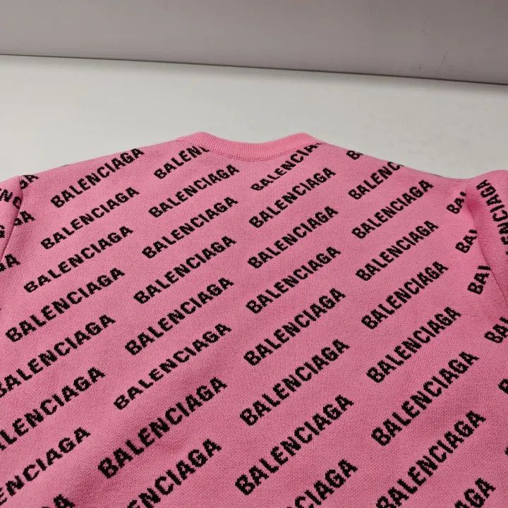 Balenciaga Balenciaga SS22 Pink Logo Sweater for Women 0079 Size XS / US 0-2 / IT 36-38 - 13 Thumbnail