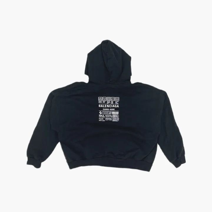 Balenciaga Balenciaga Black Long Sleeve Hoodie for Women 0079 Size M / US 6-8 / IT 42-44 - 3 Thumbnail