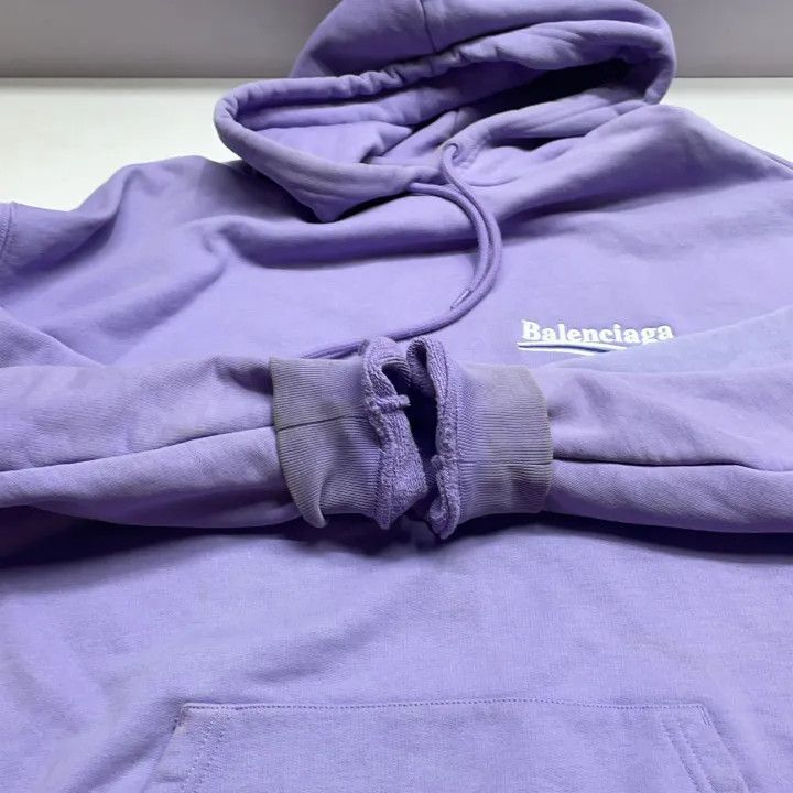 Balenciaga Balenciaga Logo Embroidered Purple Hoodie for Women 0079 Size M / US 6-8 / IT 42-44 - 13 Thumbnail