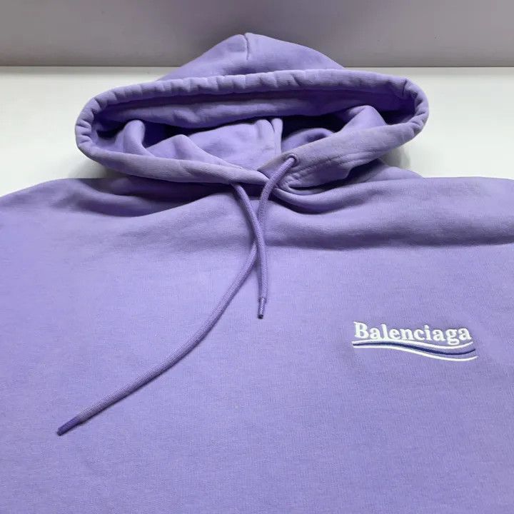 Balenciaga Balenciaga Logo Embroidered Purple Hoodie for Women 0079 Size M / US 6-8 / IT 42-44 - 8 Thumbnail