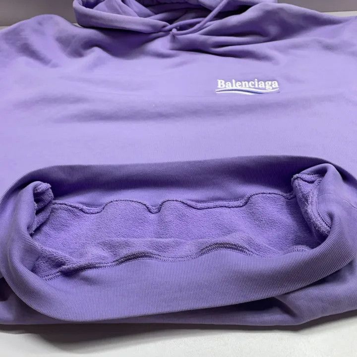 Balenciaga Balenciaga Logo Embroidered Purple Hoodie for Women 0079 Size M / US 6-8 / IT 42-44 - 15 Thumbnail