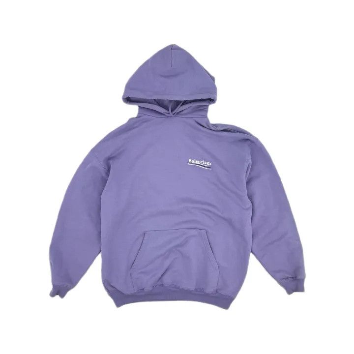 Balenciaga Balenciaga Logo Embroidered Purple Hoodie for Women 0079 Size M / US 6-8 / IT 42-44 - 2 Thumbnail