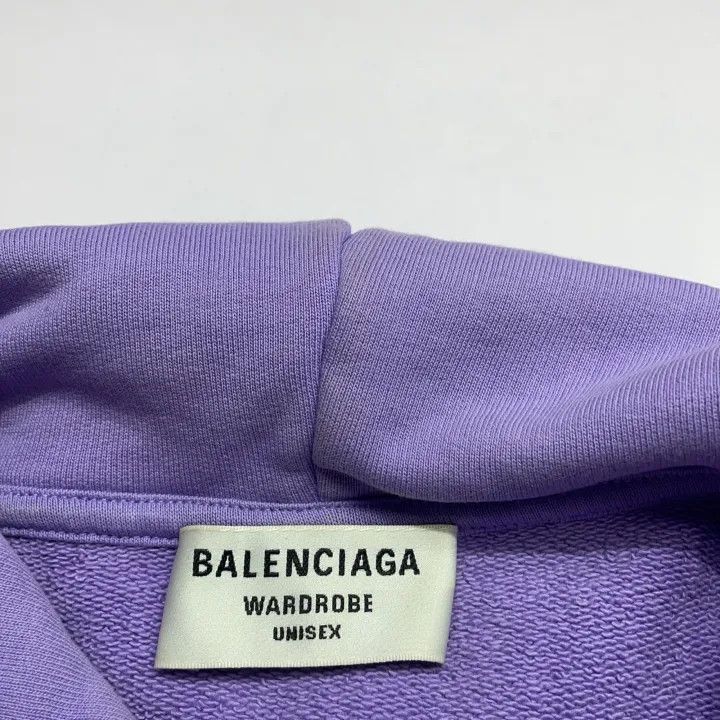 Balenciaga Balenciaga Logo Embroidered Purple Hoodie for Women 0079 Size M / US 6-8 / IT 42-44 - 4 Thumbnail