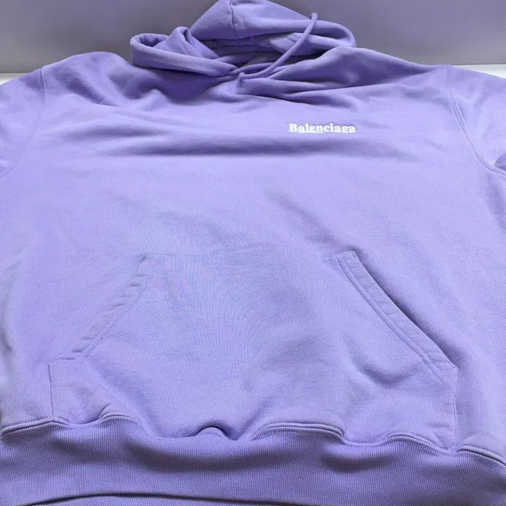 Balenciaga Balenciaga Logo Embroidered Purple Hoodie for Women 0079 Size M / US 6-8 / IT 42-44 - 14 Thumbnail