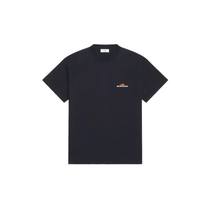 Balenciaga Balenciaga SS22 Black Logo Short Sleeve T-Shirt 0079 Size M / US 6-8 / IT 42-44 - 2 Thumbnail