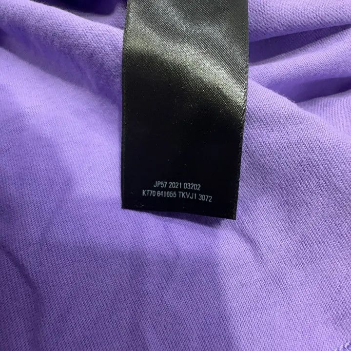 Balenciaga Balenciaga Purple Logo Print Short Sleeve T-Shirt 0079 Size XXS / US 00 / IT 34 - 6 Thumbnail
