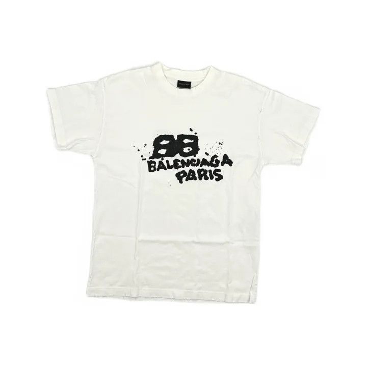 Balenciaga Balenciaga Logo Print Short Sleeve T-shirt 0079 Size S / US 4 / IT 40 - 2 Thumbnail