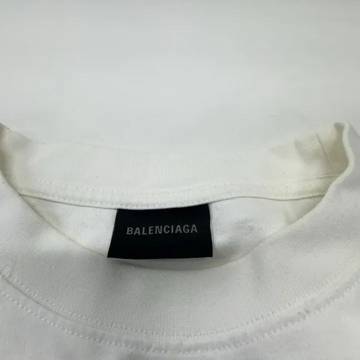 Balenciaga Balenciaga Logo Print Short Sleeve T-shirt 0079 Size S / US 4 / IT 40 - 4 Thumbnail