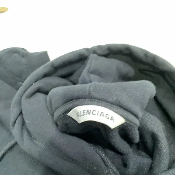 Balenciaga Balenciaga Logo Print Long Sleeve Hoodie 0079 Size XS / US 0-2 / IT 36-38 - 5 Thumbnail