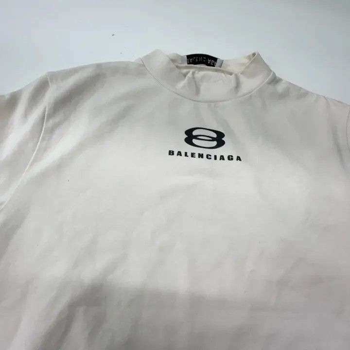 Balenciaga Balenciaga Logo Print Round Neck T-shirt for Women 0079 Size M / US 6-8 / IT 42-44 - 7 Thumbnail