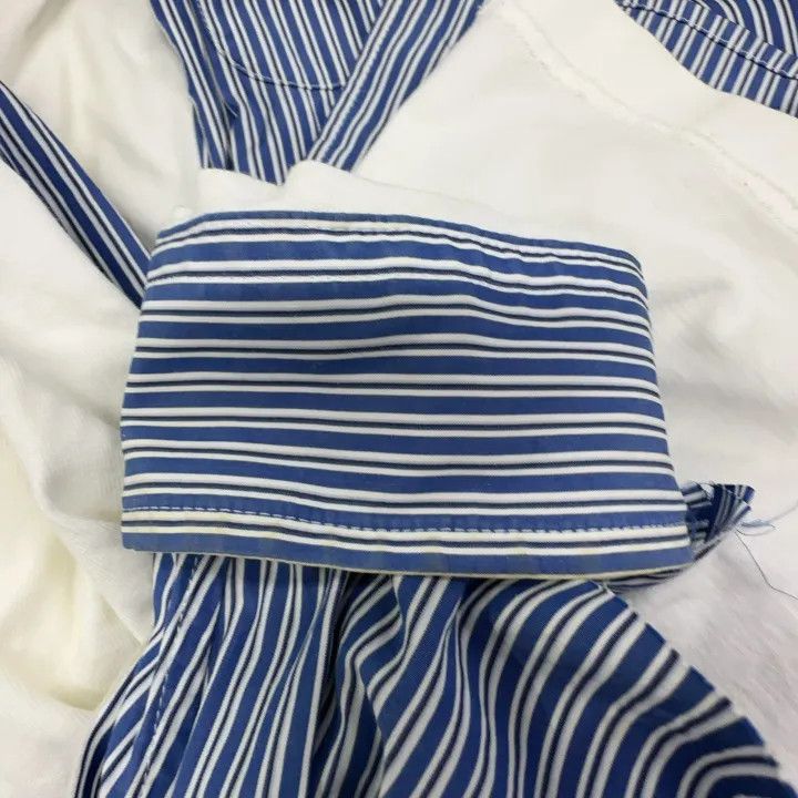 Balenciaga Balenciaga Blue Striped Destruction Shirt 0079 Size S / US 4 / IT 40 - 23 Thumbnail