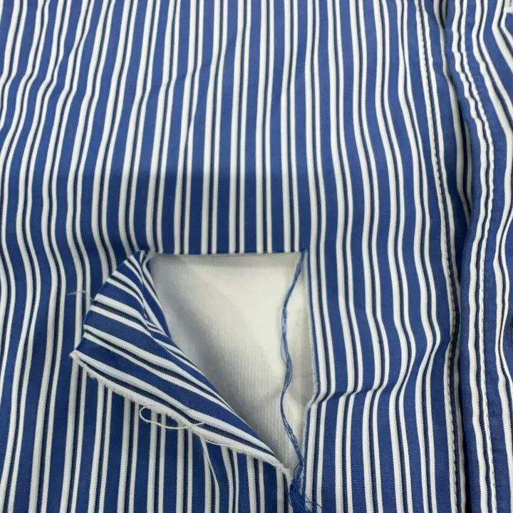 Balenciaga Balenciaga Blue Striped Destruction Shirt 0079 Size S / US 4 / IT 40 - 13 Thumbnail