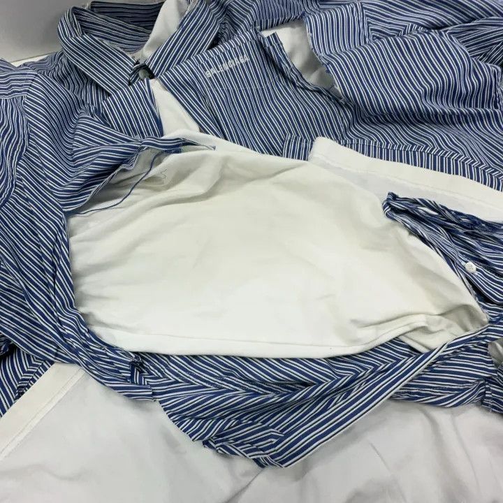 Balenciaga Balenciaga Blue Striped Destruction Shirt 0079 Size S / US 4 / IT 40 - 20 Thumbnail