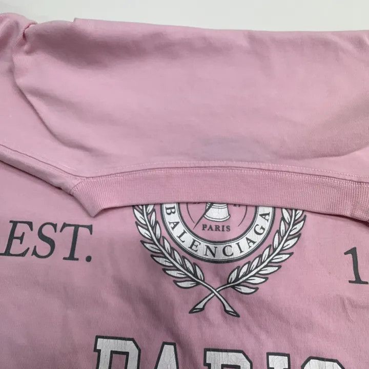 Balenciaga Balenciaga Pink Oversized Logo T-Shirt for Women 0079 Size L / US 10 / IT 46 - 14 Thumbnail