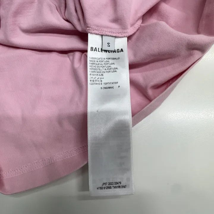 Balenciaga Balenciaga Pink Oversized Logo T-Shirt for Women 0079 Size L / US 10 / IT 46 - 13 Thumbnail