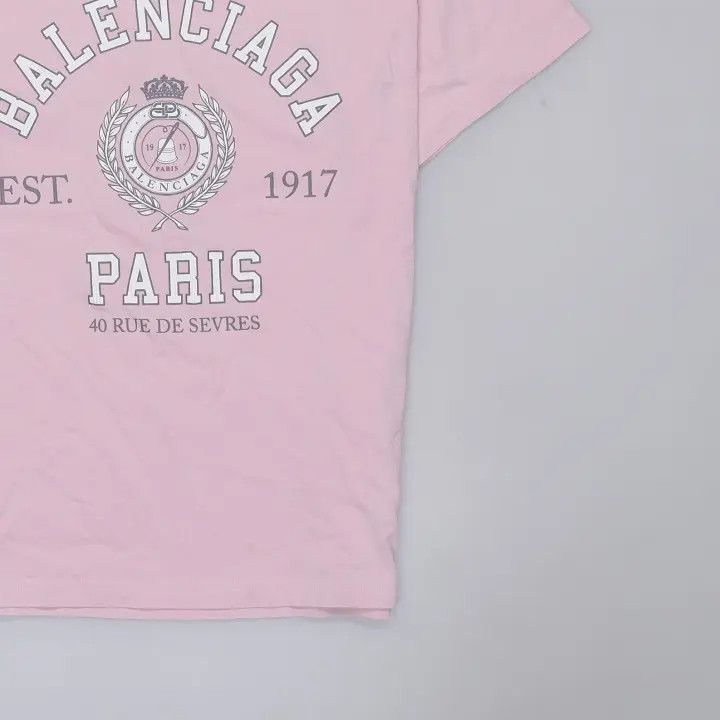Balenciaga Balenciaga Pink Oversized Logo T-Shirt for Women 0079 Size L / US 10 / IT 46 - 5 Thumbnail