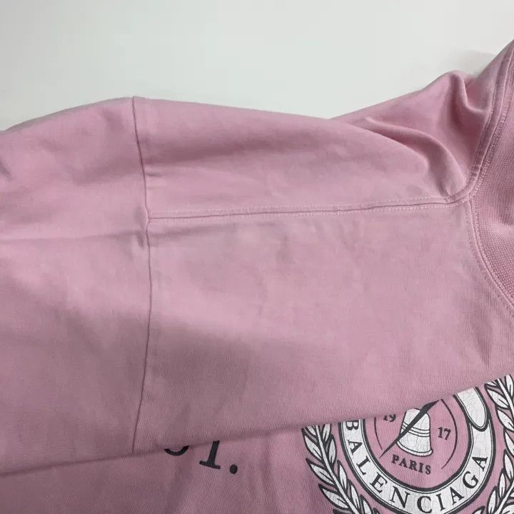 Balenciaga Balenciaga Pink Oversized Logo T-Shirt for Women 0079 Size L / US 10 / IT 46 - 15 Thumbnail