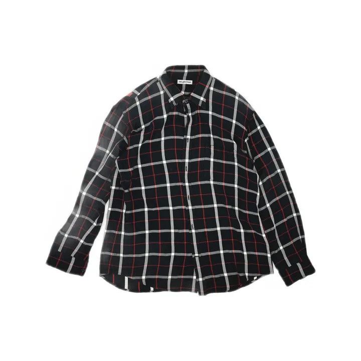 Balenciaga Balenciaga Black Check Detail Shirt for Women 0079 Size M / US 6-8 / IT 42-44 - 2 Thumbnail