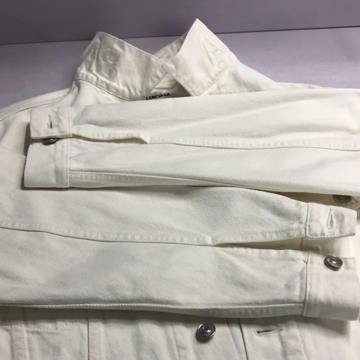 Balenciaga Balenciaga Cropped Denim Jacket with Belt 0079 Size XS / US 0-2 / IT 36-38 - 9 Thumbnail