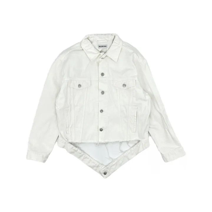 Balenciaga Balenciaga Cropped Denim Jacket with Belt 0079 Size XS / US 0-2 / IT 36-38 - 2 Thumbnail