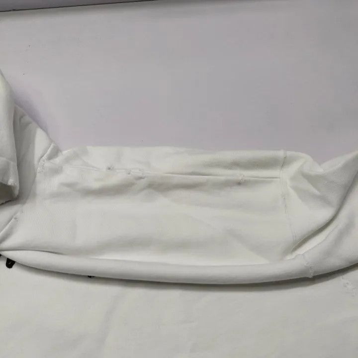 Balenciaga Balenciaga White Logo Hoodie for Women 0079 Size L / US 10 / IT 46 - 10 Thumbnail