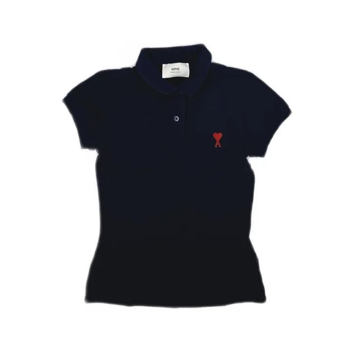 AMI AMIPARIS AMBUSH Heart Logo Polo Shirt 0079 Size XS / US 0-2 / IT 36-38 - 2 Thumbnail