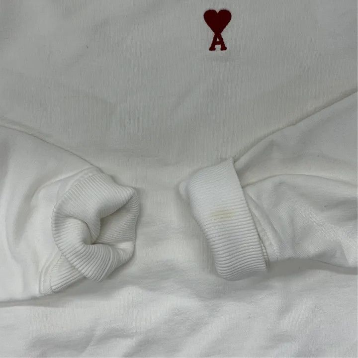AMI AMIPARIS White Logo Embroidered Sweatshirt for Women 0079 Size XS / US 0-2 / IT 36-38 - 9 Thumbnail