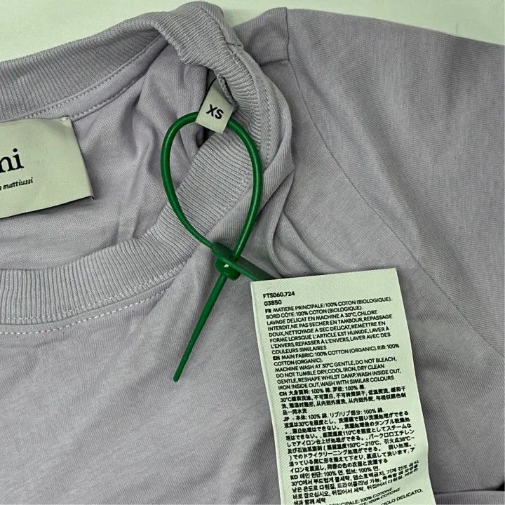 AMI Ami Paris Purple Heart Embroidered T-Shirt 0079 Size XS / US 0-2 / IT 36-38 - 3 Thumbnail