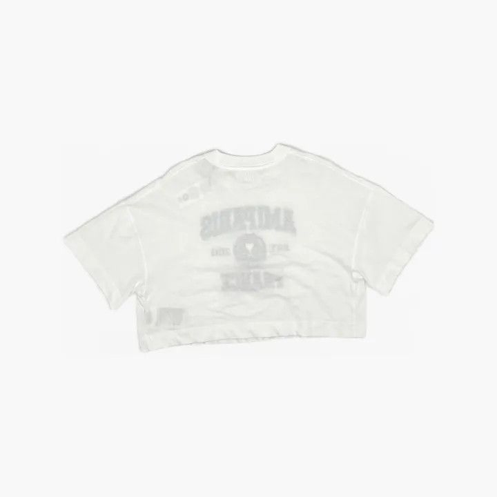 AMI AMIPARIS Letter Logo Short Sleeve Crop T-shirt 0079 Size L / US 10 / IT 46 - 3 Thumbnail