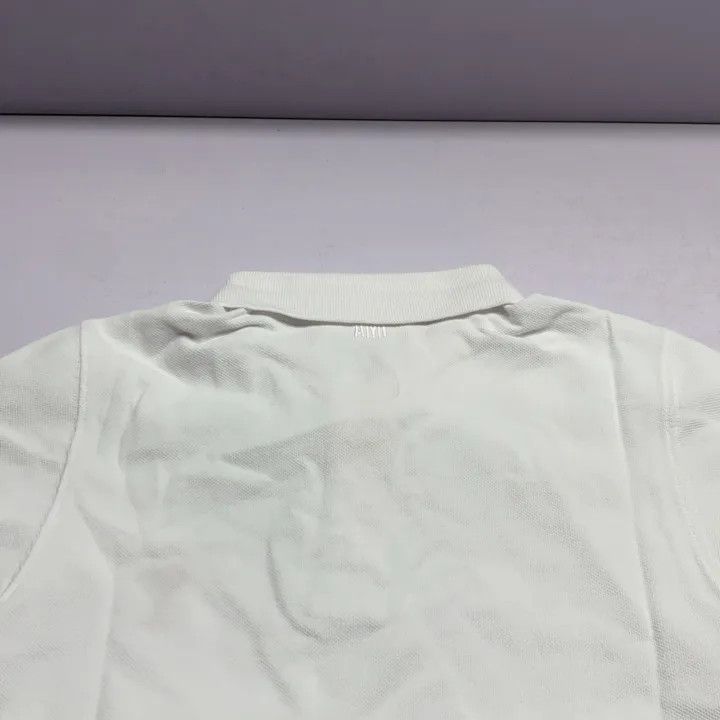 AMI AMIPARIS White Polo with Heart Logo 0079 Size M / US 6-8 / IT 42-44 - 8 Thumbnail