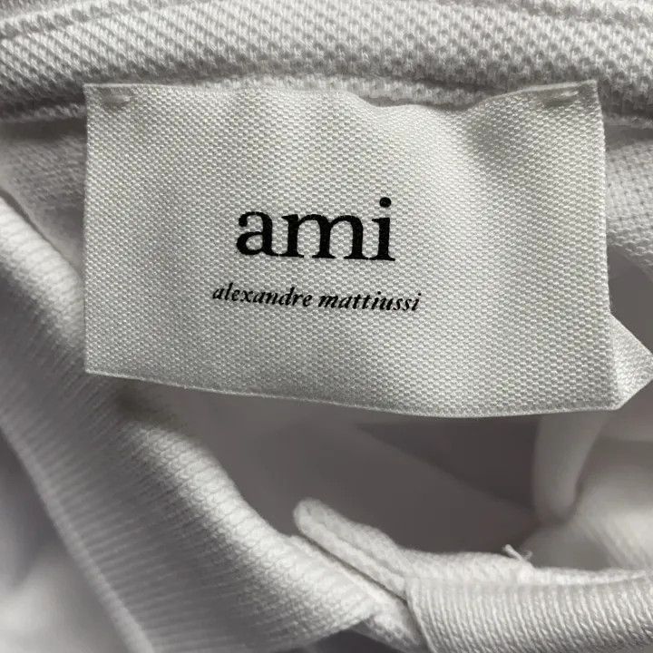 AMI AMIPARIS White Polo with Heart Logo 0079 Size M / US 6-8 / IT 42-44 - 4 Thumbnail