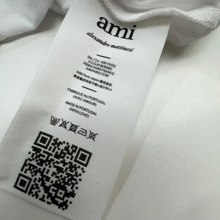 AMI AMIPARIS Logo Print Cropped T-Shirt 0079 Size L / US 10 / IT 46 - 4 Thumbnail