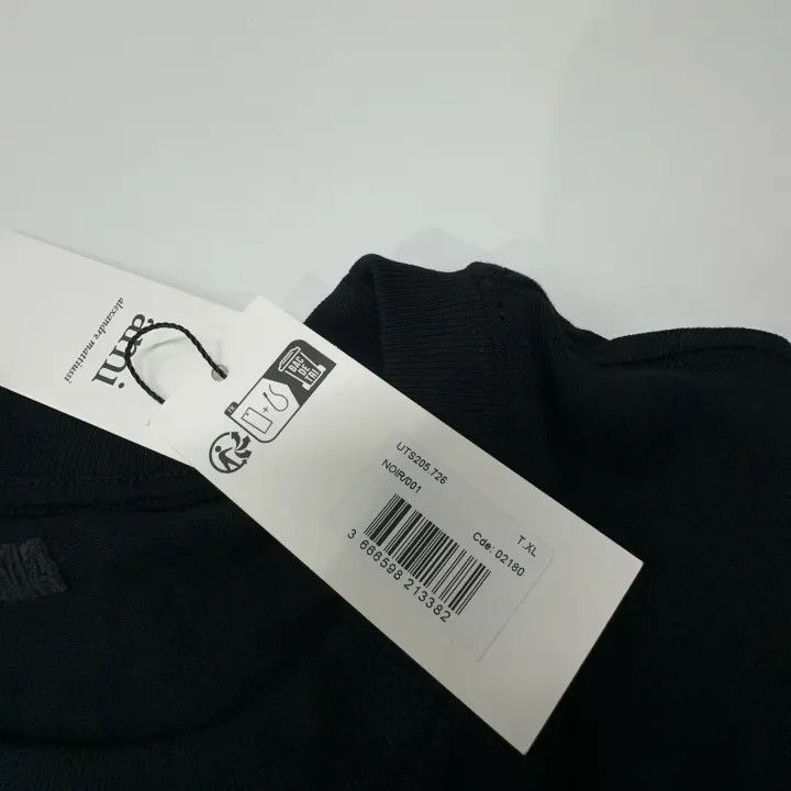 AMI AMIPARIS Black Embroidered Logo Long Sleeve T-Shirt 0079 Size XL / US 12-14 / IT 48-50 - 6 Thumbnail