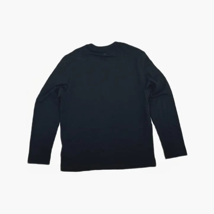AMI AMIPARIS Black Embroidered Logo Long Sleeve T-Shirt 0079 Size XL / US 12-14 / IT 48-50 - 3 Thumbnail