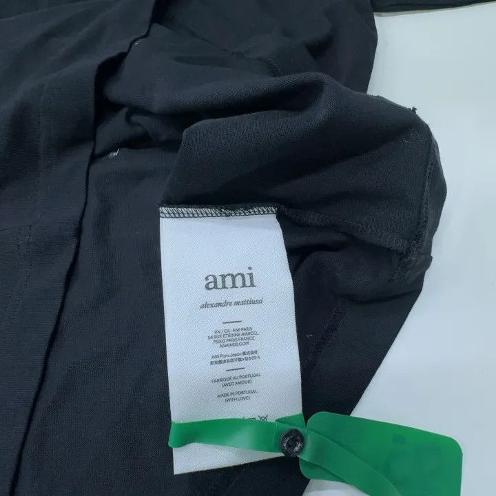 AMI AMIPARIS Black Embroidered Logo Long Sleeve T-Shirt 0079 Size XL / US 12-14 / IT 48-50 - 4 Thumbnail
