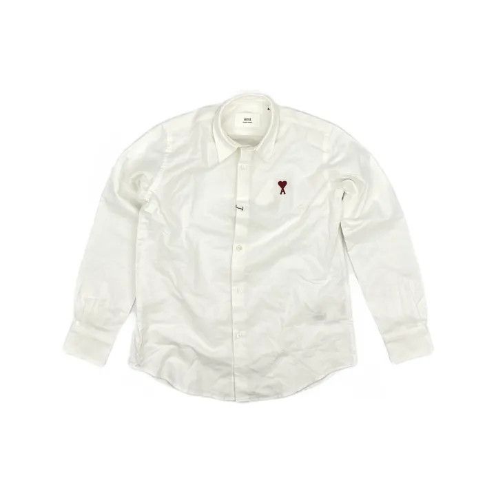 AMI AMIPARIS Logo Long Sleeve Shirt for Women 0079 Size M / US 6-8 / IT 42-44 - 2 Thumbnail