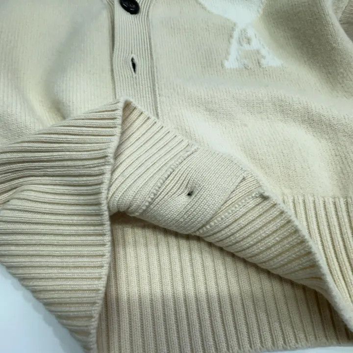 AMI AMIPARIS White Logo Print Long Sleeve Sweater 0079 Size XS / US 0-2 / IT 36-38 - 7 Thumbnail