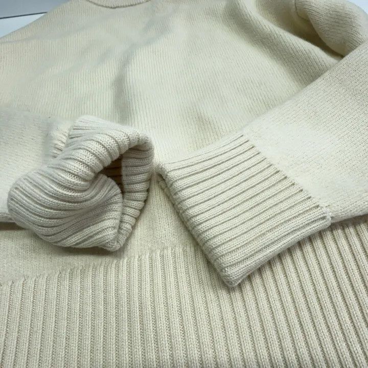 AMI AMIPARIS White Logo Print Long Sleeve Sweater 0079 Size XS / US 0-2 / IT 36-38 - 10 Thumbnail