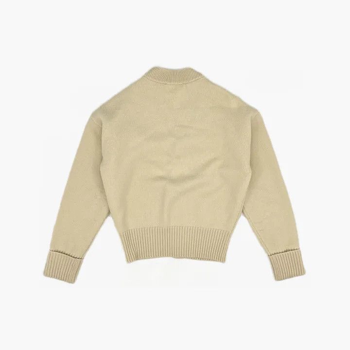 AMI AMIPARIS White Logo Print Long Sleeve Sweater 0079 Size XS / US 0-2 / IT 36-38 - 3 Thumbnail
