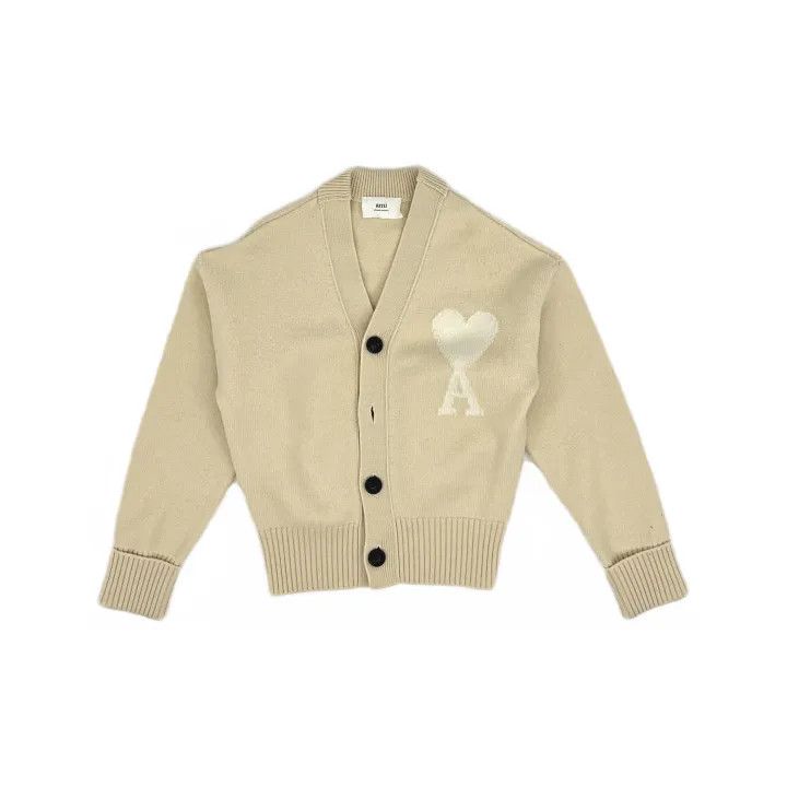 AMI AMIPARIS White Logo Print Long Sleeve Sweater 0079 Size XS / US 0-2 / IT 36-38 - 2 Thumbnail