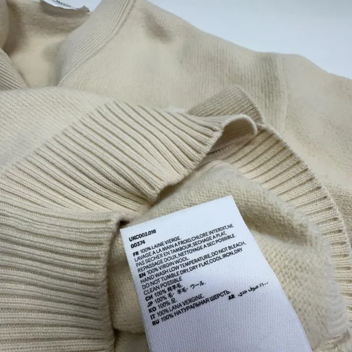 AMI AMIPARIS White Logo Print Long Sleeve Sweater 0079 Size XS / US 0-2 / IT 36-38 - 4 Thumbnail