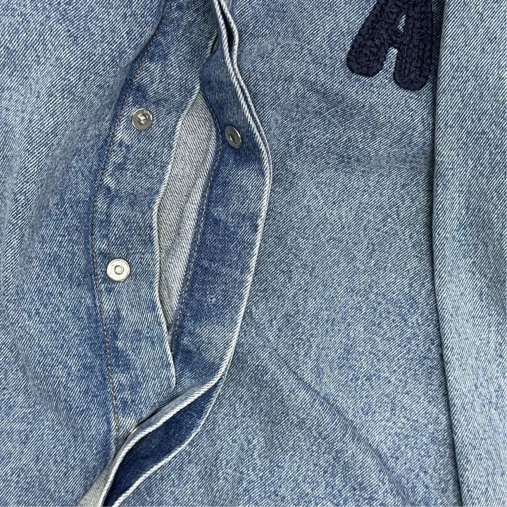 AMI AMIPARIS Vintage Denim Button-Up Long Sleeve Shirt 0079 Size S / US 4 / IT 40 - 4 Thumbnail