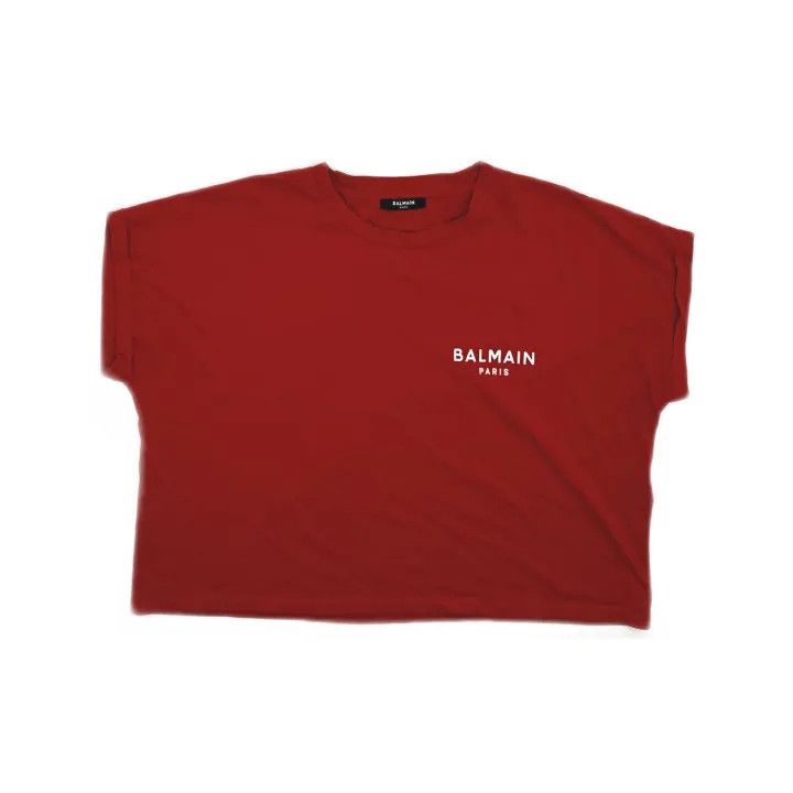 Balmain Balmain SS22 Logo Print Short Sleeve T-Shirt 0079 Size L / US 10 / IT 46 - 2 Thumbnail
